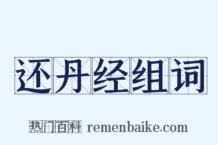 还丹经组词是什么意思的图片